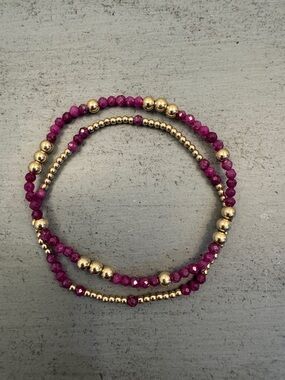 enewton bracelets Worthy pattern and Hope Unwritten Ruby gemstone and Gold set